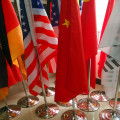 Tipos diferentes de bandeiras da mesa / bandeira de madeira Pólo e bandeira da tabela do carrinho